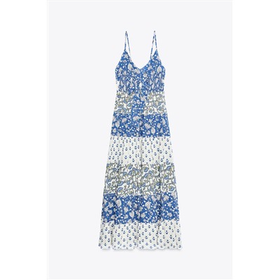 PATCHWORK PRINT PANEL DRESS