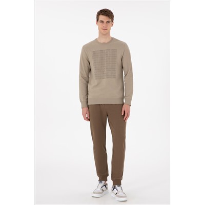 Erkek Açık Haki Sweatshirt