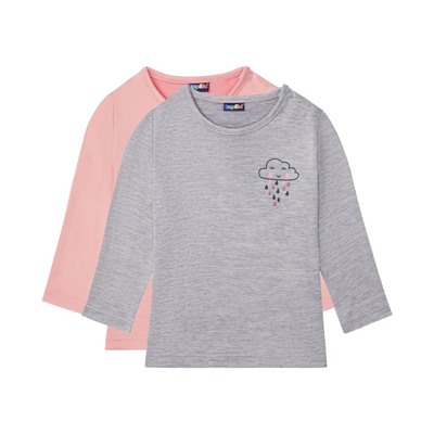 LUPILU® Kleinkinder Langarmshirts Mädchen, 2 Stück