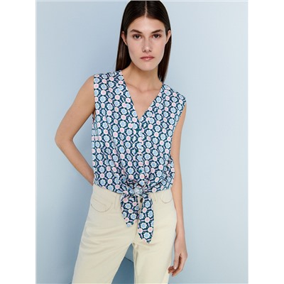 Gemusterte Bluse