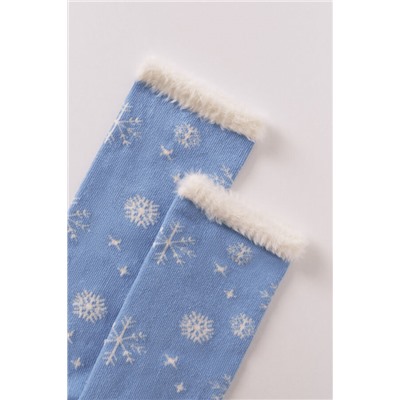 Calcetines largos print copos nieve