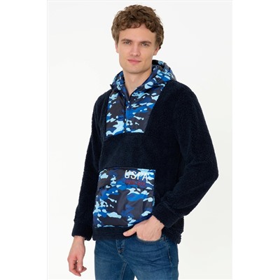 Erkek Lacivert Kapüşonlu Sweatshirt