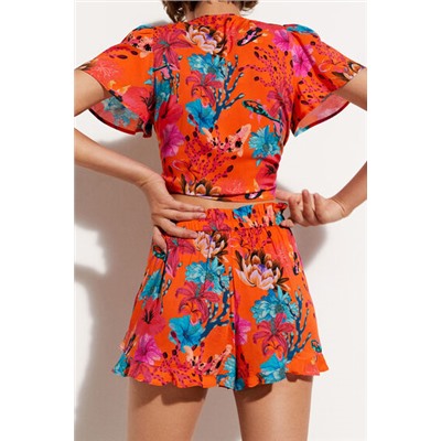 Blusa anudada corales