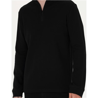Siyah Regular Fit Sweatshirt