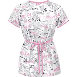 UA News Worthy White Mock Wrap Scrub Top