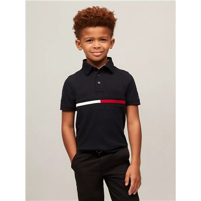 Tommy Hilfiger Kids' Short-Sleeve Flag Stripe Polo