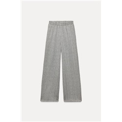 TEXTURED WIDE-LEG TROUSERS