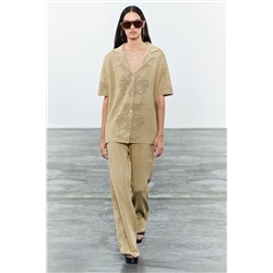 OVERSIZE JACQUARD KNIT POLO SHIRT