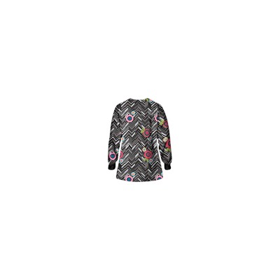 UA Chevron Flower Black Print Scrub Jacket