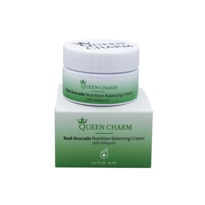 [QUEENCHARM] Крем для лица питательный МАСЛО АВОКАДО 20% Real Avocado Nutrition Balancing Cream, 30 мл