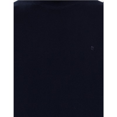 Lacivert Slim Fit Çeyrek Yaka Basic Triko Kazak