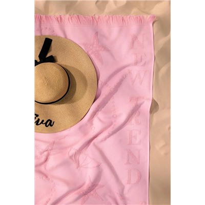 FAVORA, Trend %100 Pamuk Kabartmalı Plaj Havlusu - Pembe