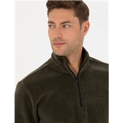 Haki Regular Fit Polar Sweatshirt
