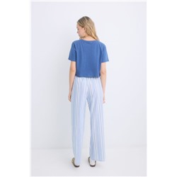Pijama 100% algodón rayas azul