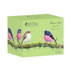 Кружка, 370 мл, фарфор P, зеленая, Малиновка, Bird Talk, 61136