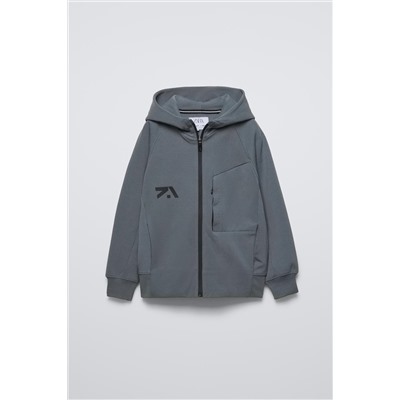 EMBOSSED SPORTY SWEATSHIRT