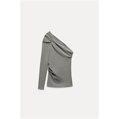 TEXTURED ASYMMETRIC TOP