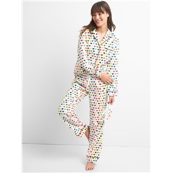 Flannel PJ set with eye mask
