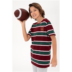 Erkek Çocuk Bordo Basic Tişört