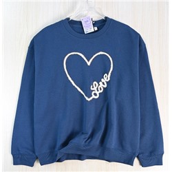 Женская мягкая и уютная толстовка из хлопкового флиса с вышивкой и пайетками