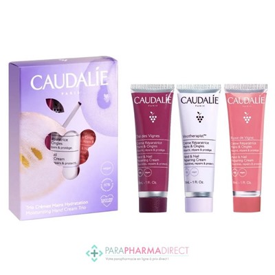 Caudalie Trio de Noël - Crèmes Mains Hydratation 3x30ml