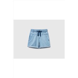 United Colors of BenettonErkek Çocuk Mix Arka Cebi Etiket Logolu Denim Şort