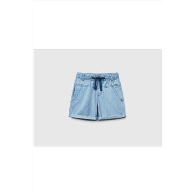 United Colors of BenettonErkek Çocuk Mix Arka Cebi Etiket Logolu Denim Şort