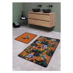 Pilloveland Kaymaz Taban Yıkanabilir 2’li Banyo Paspası - Ekvator Desenli 60*100 Cm - 50*60 Cm BM0588