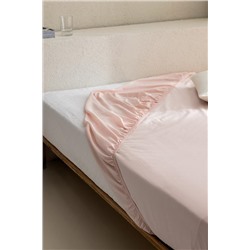 Manon King Size Plus %100 Pamuk Ranforce Lastikli Çarşaf - Açık Pudra