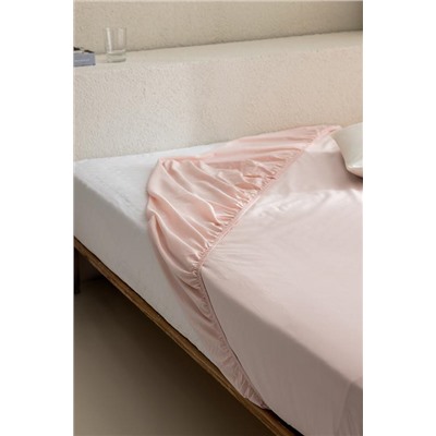 Manon King Size Plus %100 Pamuk Ranforce Lastikli Çarşaf - Açık Pudra