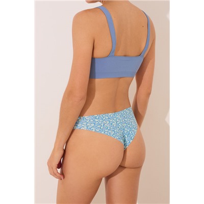 Tanga clean cut print azul