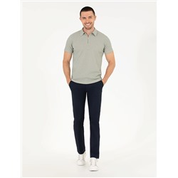 Lacivert Regular Fit Kanvas Pantolon