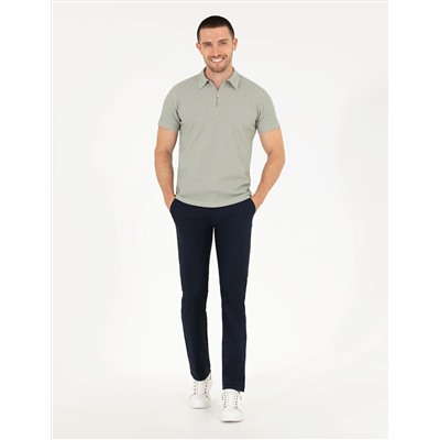 Lacivert Regular Fit Kanvas Pantolon