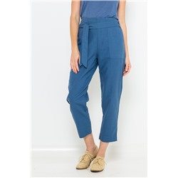 Pantalón pirata de lino Azul