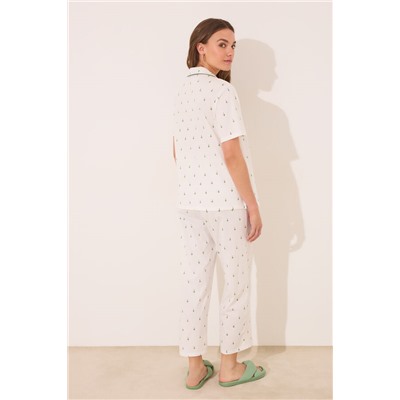 Pijama camisero algodón estampado