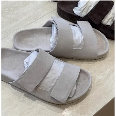 Новые повседневные замшевые тапочки Birkenstoc*k удобные (натуральная замша)