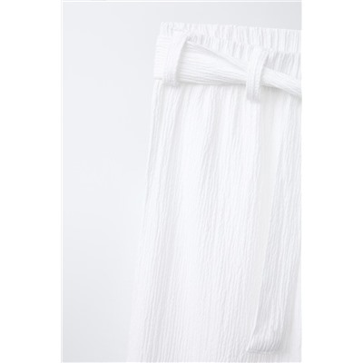 TEXTURED TROUSERS WITH BELT