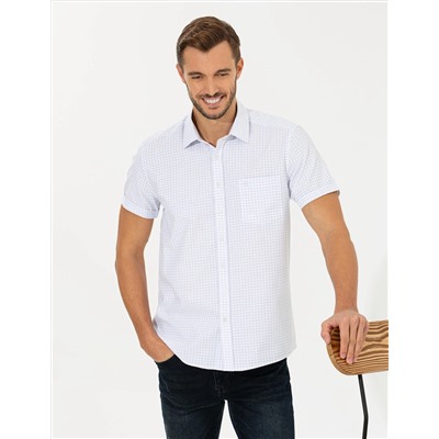 Açık Mavi Regular Fit Kısa Kollu Gömlek