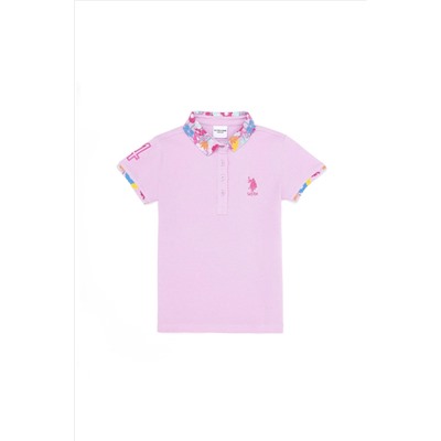 Kız Çocuk Manolya Basic Polo Yaka Tişört