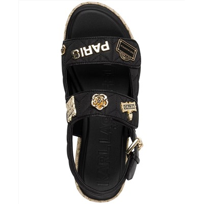 KARL LAGERFELD PARIS Women's Charlay Rue Pins Espadrille Flat Sandals