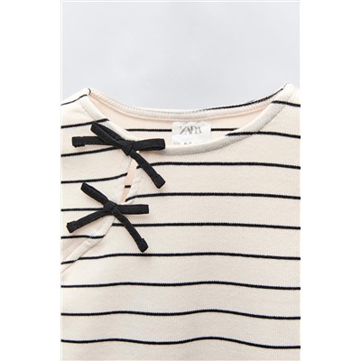 STRIPED RIBBON RIB T-SHIRT
