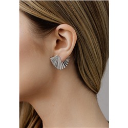 Серьги из серебра родированные - Веер 925 пробы С50133р