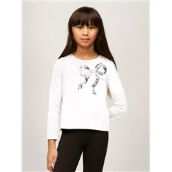 Kids' Long-Sleeve Sequin Bow T-Shirt