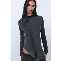 HEAVY COTTON PLEATED T-SHIRT