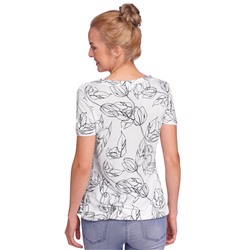 Damen T-Shirt mit Blumen-Print