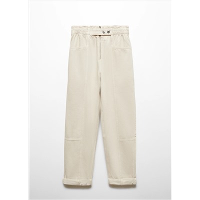 Jeans slouchy cintura goma