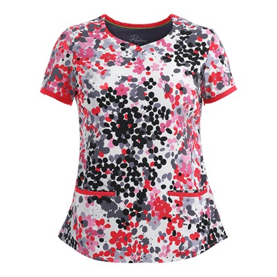 Healing Hands Scrubs Splash Of Spring Print Top