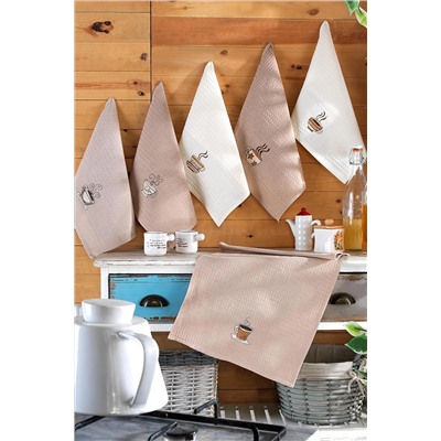 Binnur Home Coffee Time 6 Adet Nakışlı Mutfak Seti 153-99-0093