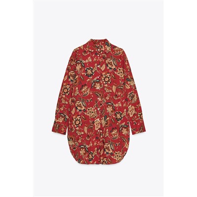 ZW COLLECTION PRINTED LONG SHIRT