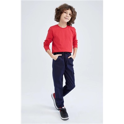 Defacto Erkek Çocuk Lacivert Kargo Jogger Okul Pantolon X9437A622AU